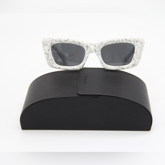 NEW PRADA PR13ZS 17D5S0 WHITE SUNGLASSES SPR13Z 17D-5S0 - Picture 3 of 13